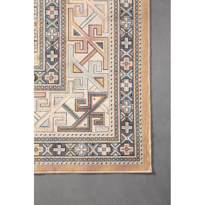 Ovid Tangerine/Rust/Blue/Ivory/Multi Rug & Reviews AllModern